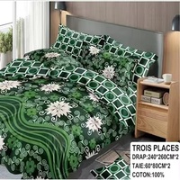 Parures de draps africaines 6 pièces personnalisées, parures de draps 6 pièces à imprimé floral, parures de draps 6 pièces pour lit King Size