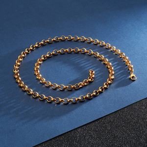 Collar para hombre de acero inoxidable con diseño de cruz, cadena de eslabones tipo Rolo, cable y trigo, tamaño y color personalizados - Product Image 5