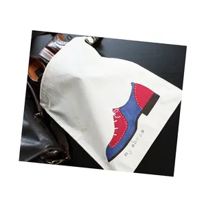 Cotton Shoe Bag with cotton drawstring