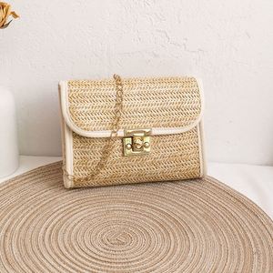 Sales Promotion Straw Knit <b>Square</b> Bag Ladies Small Handbag With Tassel Women Mini Purse - Product Image 6