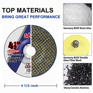 115x6.0*22.2 mét kim loại chán nản trung tâm cắt mài bánh xe 4.5inch phẳng công cụ mài mòn đĩa OEM/ODM/OBM hiệu quả cao - Product Image 5