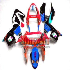 Carrosserie OEM pour <span class=keywords><strong>KAWASAKI</strong></span> NINJA ZX9 <span class=keywords><strong>ZX</strong></span> 9R <span class=keywords><strong>9</strong></span> <span class=keywords><strong>R</strong></span> 900 Red Shark CC ZX9R 98 99 47No.55 900CC ZX900 <span class=keywords><strong>ZX</strong></span>-9R <span class=keywords><strong>1998</strong></span> 1999 Carénage d'injection - Product Image 1