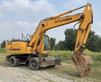 Excavadora Hidráulica de Ruedas Usada Hyundai Robex R210W-7 con Motor Cummins, Modelo 2010, 1 Año de Garantía