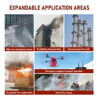 Drones de lutte contre les incendies à haute capacité de charge, longue autonomie, application à distance intelligente, suppression d'incendies, drones de lutte contre les incendies en hauteur