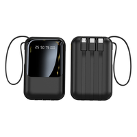Batterie externe PORPIU Mini 20W à charge rapide 20000mAh avec écran LED et interfaces USB Type-C et Micro USB pour iOS et Android
