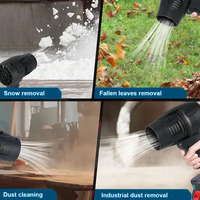 Souffleur à feuilles sans fil 21V rechargeable, haute puissance, léger, portable, souffleur électrique pour le jardin, la cour et le nettoyage de la voiture