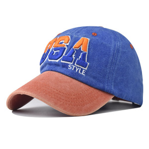 Chapeaux classiques américains brodés en coton Snapback pour les sports de plein air cyclisme pêche aventures - Product Image 3