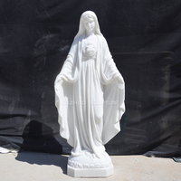 Statue de Bouquet de Fleurs de Sainte Thérèse en Marbre, en Pierre Vierge Marie, de Taille Réelle, pour Église