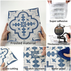Azulejos mate para suelo, pegatina para Peel And Stick, revestimiento de paredes, azulejos, paneles de pared, pegatina, azulejos de baño para mejorar el hogar - Product Image 2