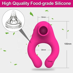 10 frequenza succhiare vibratore negozio di sesso pene anello Clit ventosa anello per adulti prodotti per lo scroto massaggiatore giocattoli sessuali per coppia - Product Image 3