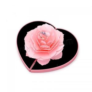 Plastic 3d <strong>Pop</strong> up Rose Flower <strong>Ring</strong> Box Heart Jewelry Box 140*60*28mm 1465277 - Product Image 2