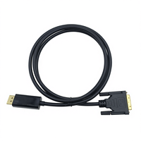 COMTON DisplayPort ke Port tampilan kabel DVI ke DVI kabel Male ke Male untuk Monitor Desktop Laptop proyektor