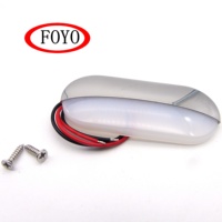 FOYO Marque En Acier Inoxydable Blanc Froid 5500-6300k Lumières de Courtoisie et marine Lumière De Licence pour le Camion SUV Remorque van RV