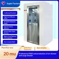 Cabine de douche à air comprimé simple/double en acier inoxydable pour usage industriel, alimentation 380V, dimensions 790x880x1925mm