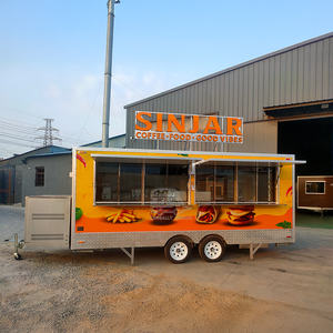 Remolque de Comida de Doble Eje, Carrito de Café Móvil, Totalmente Equipado, Camión de Comida Rápida para Hamburguesas y Pollo Frito, Remolque Ahumador de BBQ - Product Image 6