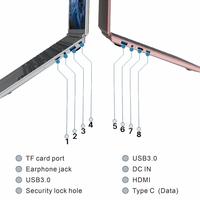 Ordinateur Portable 2025 de Fabrication Chinoise, Écran Pliable à 180 Degrés, 14 Pouces, 16 Go de RAM, Windows 11, Intel Celeron N5095