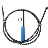 Desatascador Flexible con Cabeza Redonda - Herramienta Manual de Plomería para Eliminar Obstrucciones de Cabello en Drenajes de Piso y Inodoros