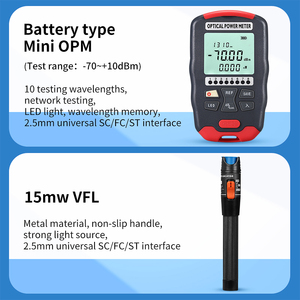 Factory Price FTTH AUA-6C Fiber Cleaver Optical Power <strong>Meter</strong> Visual <strong>Fault</strong> Locator OPM 15mw VFL Kit De Fibra Fiber Tool Kit - Product Image 4