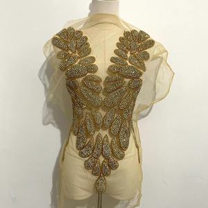 Tuyệt Đẹp Thiết Kế Đầy Đủ Chiều Dài Corset Rhinestone Đính Cườm Bodice Bảng Điều Chỉnh Trắng Ăn Mặc Thời Trang Áo Cưới - Product Image 3