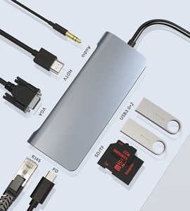 Ikatak mới 9 trong 1 <span class=keywords><strong>USB</strong></span> 3.0 PD <span class=keywords><strong>USB</strong></span> C Docking Station cổng <span class=keywords><strong>Ethernet</strong></span> Loại C để <span class=keywords><strong>USB</strong></span> <span class=keywords><strong>Hub</strong></span> kho có sẵn - Product Image 2