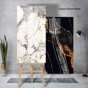 Carreaux de sol en céramique de luxe 750x1500mm, design léger et luxueux, antidérapants, pour utilisation en intérieur dans les KTV, hôtels et clubs - Product Image 2