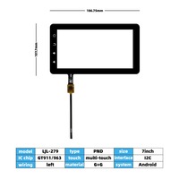 Écran tactile capacitif intégré de 7 pouces avec résolution 1024x600, dureté 6H, multi-touch pour système de navigation automobile