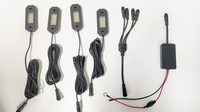 Lumière de châssis LED RVB 4 pouces, lumière de roche tout-terrain 4x4, lumière d'ambiance pour camion, télécommande, accessoires de voiture décoratifs