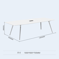 Table de conférence moderne de luxe durable en panneau MDF, design contemporain, extensible, pour hôpital, maison, bureau, école, usage professionnel