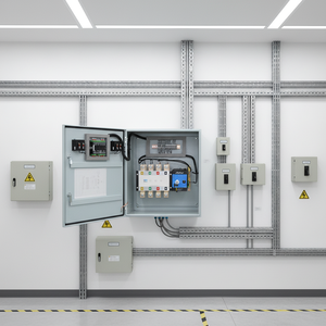 ตู้ควบคุมเครื่องกำเนิดไฟฟ้าแบบสวิตช์โอนอัตโนมัติ 250A 4P สามเฟส 380V/400V ชนิด PC 20kA 50/60Hz รุ่น YAT2500/SAT2500/AAT250 - Product Image 1
