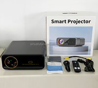 Projecteur Jio TV Launcher ANSI LED 1080P Full HD Android 14 WiFi 2.4G/5G Correction automatique de la distorsion trapézoïdale pour Gaming et Simulateur de Golf Haute Luminosité