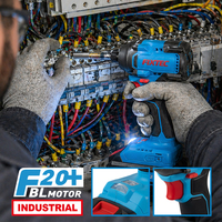 FIXTEC Perceuse à percussion sans fil 20V robuste 230 Nm sans balais 1/4'' avec 3 vitesses, 2 batteries 2.0Ah et 1 chargeur rapide