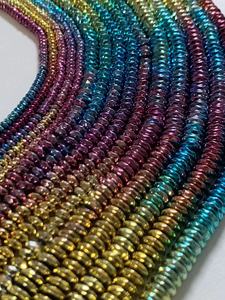 Pour Amazon Offre Spéciale dégradé coloré 4mm 6mm 8mm entretoise en hématite à facettes perles en vrac pour la fabrication de bijoux - Product Image 5