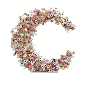 Nouvelle Arche Florale de Mariage et Arche Décorative pour Mariage, Arche Lune Détachable, Décoration Murale de Mariage, Toile de Fond Scénique, Accessoires Floraux - Product Image 6