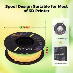 Filamento PLA Mate Tricolor de Alta Calidad al por Mayor, 1.75mm 1KG, Consumible para Impresora 3D Sovol, para Máquina de Impresión 3D FDM - Product Image 6
