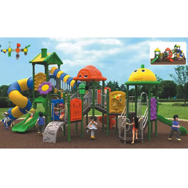 High standard magic house children's plastic slide kids games outdoor playground equipment