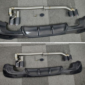 Difusor de parachoques trasero de fibra de carbono F34 para <span class=keywords><strong>BMW</strong></span> 3 Series <span class=keywords><strong>GT</strong></span> 2013-2019 328i 335i <span class=keywords><strong>340i</strong></span> M-Sport Spoiler Lip + Tail Tip Escape - Product Image 3