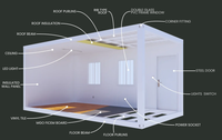 Vente de liquidation d'usine : Maison conteneur modulaire mobile à 2 étages, bâtiment de bureaux et appartements à faible coût, modèle 03 en stock