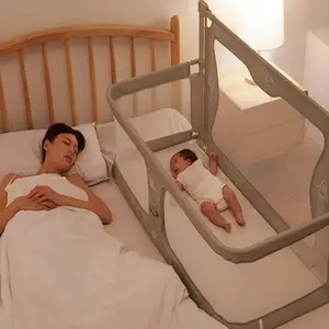 2023 Productos para bebés Moisés para bebés en la cama Cuna para bebés recién nacidos en la cama barandilla
