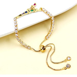 Bracelet à breloques Tour Eiffel pour femme, réglable, avec chaîne tennis en zircon cubique, bijou de mode inspiré de <span class=keywords><strong>Paris</strong></span>, cadeau YA5691 - Product Image 3