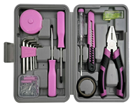 Kit d'outils Peaktop rose pour femmes-Petit ensemble d'outils ménagers de bricolage de base pour femmes