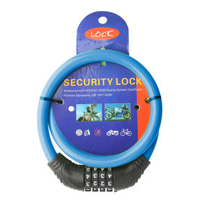 Serrure de vélo antivol <span class=keywords><strong>vtt</strong></span> vélo fil d'acier <span class=keywords><strong>cadenas</strong></span> 4 chiffres mot de passe Scooter électrique moto serrure vélo accessoires - Product Image 6