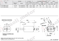 Fk-130 moteur neo-aimant dc moteur avec double roulements à billes