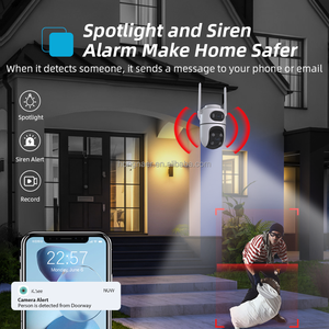Cámara de Seguridad Inalámbrica Hongnaer ICSee 8MP <span class=keywords><strong>4K</strong></span> WiFi con Alexa y Asistente de Google, <span class=keywords><strong>PTZ</strong></span> 360, Doble Lente para Exteriores, Hogar y Tienda - Product Image 3