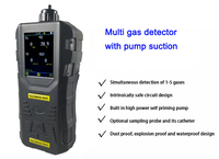 Detector de 4 Gases Portátil a Prueba de Explosiones con Tecnología de Succión por Bomba, Uso Industrial en Minas de Carbón y Laboratorios, Detecta Amoníaco, DC3.7V, Litio