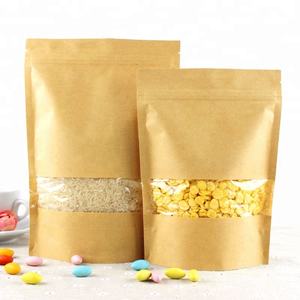 Kunden spezifisch bedruckte Stand-Up-Zip-Lock-Verpackungs beutel Kraft papiertüten in Lebensmittel qualität - Product Image 5