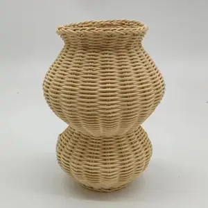 Летний ротанг натуральный материал изделия ручной работы ваза для сушеных цветов