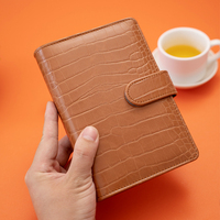 Hardcover A5 Kulit Buaya Perencana Notebook Jurnal A6 Buaya Cincin Binder