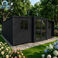Maison conteneur extensible 30FT, maison préfabriquée modulaire avec intérieur complet et structure auto-verrouillante pour le camping, le glamping et l'usage résidentiel