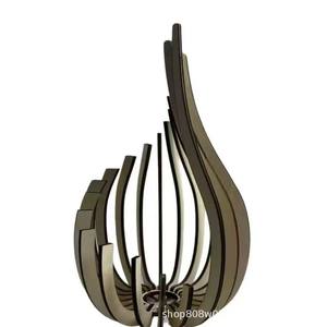 Wooden Candle Holder Tapered Shape Solid Wood Home Decoration Cup Shaped Candle Stand For Tabletop Use - Product Image 1