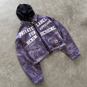 DiZNEW メンズカスタムジージャン ジップアップ セルビッチデニムジャケット オム フード付きファッションジャケット メンズ 中国から一括購入 - Product Image 2